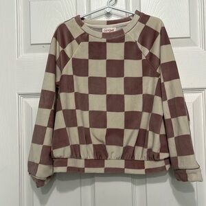 Cat & Jack/checkered long sleeve shirt/size S (6/6X)